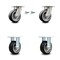 Service Caster 5 Inch Kingpinless Rubber on Aluminum Wheel Caster Swivel Locks 2 Rigid, 2PK SCC-KP30S520-RAR-BSL-2-R-2 - alternate 1